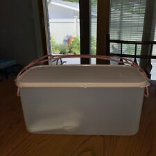 Tupperware Modular Mates Container 2014-2 (Beige lid)w/Carrier Handle 1365-9 picture