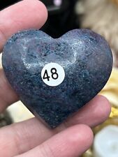 Natural Ruby in Kyanite Heart Palmstone UVreactive L@@K  & Gift picture
