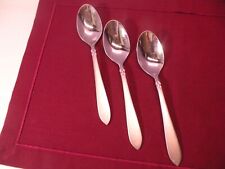 Set Of 3 Oneida Silver Stainless Jessica Place Oval Soup Spoons 7 1/4 GE3 picture