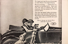 1925 DuPont Duco Finish Vintage Print Ad Couple in Car with Dog & Golf Clubs picture