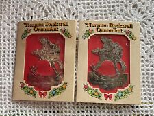 McDonalds 1983 Norman Rockwell Ornament - Grandfather & Grandson Hobby Horse Lot picture