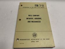 1965 Army Field Manual Rifle Company Infantry Airborne Mechanized FM 7-11 picture
