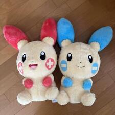 Pokemon Plusle & Minun Big Plush Toy Doll Set Mofugutto Warm And Healed Fluffy picture