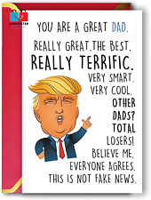 Ziwenhu Crazy Donald Trump Fathers Day Cards Gifts for Dad, Trump Fathers Day Ca picture