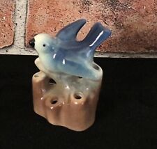 Vintage 50s Pottery Bird-Floral Frog picture