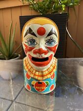 Vintage 1930s J.Chein Circus Clown Tin Litho Toy Bank USA - Complete picture