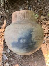 Handmade Replica Native American Incised Pottery Wood Fired  7.5
