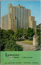 MONTREAL, Ontario Canada Postcard LAURENTIEN HOTEL Dominion Square View c1950s picture