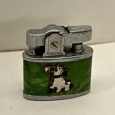 Vintage small royal star scottie dog lighter ROYAL STAR Made In Japan Green 1” picture