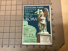 vintage original Italian Travel paper: 1954 ROME foldable map w index picture