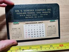 Vtg 1967 Wm. S. Scheder Co Baltimore Cleveland Tramrail December Only Calendar  picture