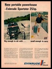 1968 Evinrude Sportser 25 HP 81 lb Portable Outboard Boat Motor Vintage Print Ad picture