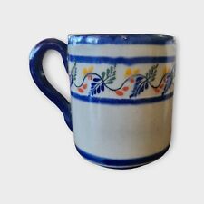 Vintage Xochiquetzal  Signed Coffee Mug Mexican Pottery Leaf Floral Design picture