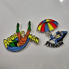 Vintage 1970's DC Comics  Penquin & Aquaman Fridge Magnets ( RARE ) picture