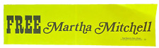 Free Martha Mitchell Bumper Stickers Watergate Young Democrats Club 1972 picture