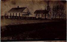 c1910 COMMUNITY CHURCH AND PARSONAGE VELOX RPPC REAL PHOTO POSTCARD 36-151 picture