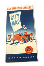 c1940s Union 76 Union Oil Company City Map - San Francisco Oakland California picture