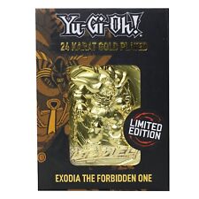 Yu-Gi-Oh Limited Edition 24k Gold Plated Exodia the Forbidden One Metal Card picture