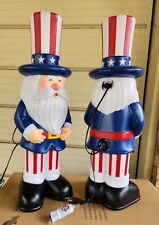 25.5” Tall Uncle Sam USA Patriotic July 4th Blow Mold New   picture