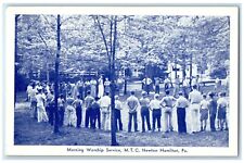 1961 Morning Worship Service M T C Newton Hamilton Pennsylvania Posted Postcard picture
