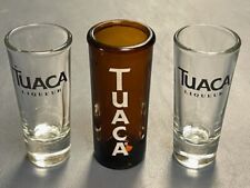 Set of 3 Vintage TUACA Liqueur Brandy Brown Amber Double Shot Glasses picture
