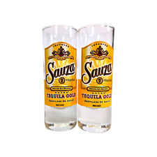 Sauza Extra Tequila Gold Tall Shooter Shot Bar Glass Set Of 2 picture