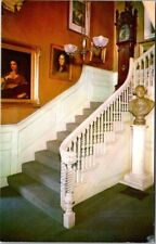 Front Hall Longfellow House Cambridge Massachusetts Vintage Chrome Postcard B29 picture