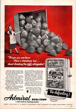 1949 Admiral Dual-Temp Refrigerator Freezer No Defrosting  Vintage Print Ad picture