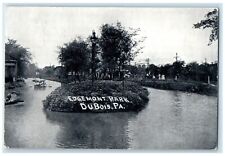 1907 Edgemont Park Lake River Boat Dubois Pennsylvania Vintage Antique Postcard picture