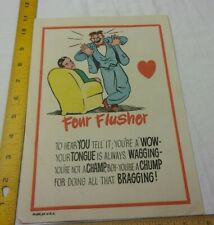1950s Four Flusher comedy poster toilet humor Chump 7.5x11