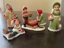 Vintage LEFTON Colonial Christmas Figurines 1986-1989 Lot of 4 picture