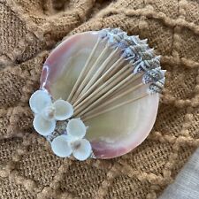 Vintage Shell Cocktail Picks Appetizer Seashells Party Toothpicks Ocean New picture