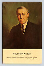 Portrait of President Woodrow Wilson By F Graham Coates Postcard picture