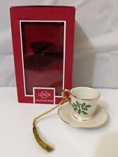 Lenox Tea Cup Christmas Ornament Steeped in Tradition Original Box #827755 Used picture