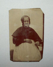 Old Antique Vtg 19th C 1860s Tintype Photo of Charming Old Woman Wonderful Face picture