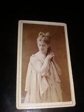 Cdv old photograph actress by monsieur A Boucher at Brighton c1880s picture