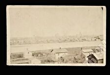 1860s CDV Photo Birds Eye View of Aurora Illinois & Fox River Outdoor Landscape picture