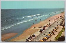 Postcard Looking south down the Golden Strand at Myrtle Beach SC, c1960's picture