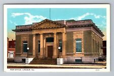Lincoln IL-Illinois, United States Post Office, Antique, Vintage Postcard picture