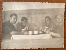 Beautiful guys eat, affectionate gentle men gay int Vintage photo picture