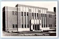 Carroll Iowa IA Postcard RPPC Photo C H S Auditorium Building c1940's Vintage picture