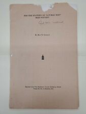 Has the Mystery of A Public Man Been Solved [Pamphlet] Roy Lokken US Civil War  picture