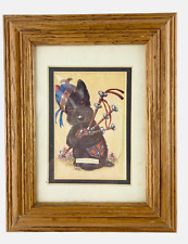 Wall Art Scottish Terrier Dog Playing Bag Pipes Paper Mailing Novelty 1951 picture
