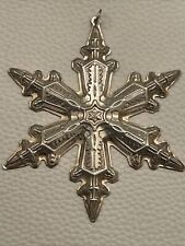 Sterling Silver 925 Christmas Ornament Signed Gorham 1996 Snowflake 3.5” picture