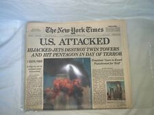 Rare Vacuum Sealed Florida Edition New York Times 9 11 01 Newspaper picture