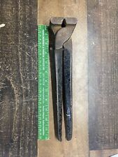Vintage Blacksmith Iron Nippers 12” picture