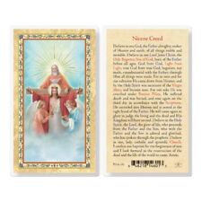 Angels with Holy Trinity - Nicene Creed - Laminated Holy Card E106-181 picture
