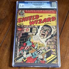 Shield Wizard Comics #10 (1943) - Golden Age WW2 The Shield - CGC 1.0 picture