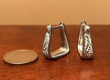 RDLC Traditional 1:9 Model Scale ENGRAVED WESTERN STIRRUPS Polished White Bronze picture