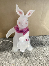 Department 56 #56.24472 Lit Frosted Acrylic Easter Bunny with Basket picture